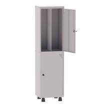 Armário Guarda Volume Locker Roupeiro Insalubre 1 Vãos 02 Portas GRP501/2INS Cinza - Pandin