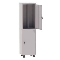 Armário Guarda Volume Locker Roupeiro Insalubre 1 Vãos 02 Portas GRP501/2INS Cinza - Pandin