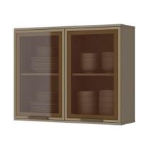 Armário Henn Connect 2 Portas Vidro 80 cm C55-23 Armário Henn Connect 2 Portas Vidro 80 cm C55-23