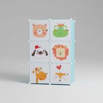 Armário Infantil Modular 6 Portas Guarda Roupas Brinquedo
