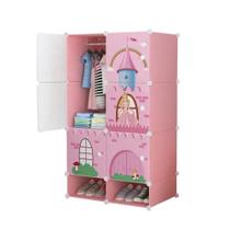 Armario infantil multiuso princesa com organizador de brinquedos e sapateira modular - KANGUR