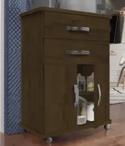 Armário Italia (ref.485) Compacto e Luxuoso (Duas Gavetas e Duas Portas) - Amêndoa Armário Italia (ref.485) Compacto e Luxuoso (Duas Gavetas e Duas Portas) - Amêndoa