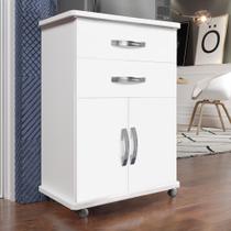 Armário Italia (ref.485) Compacto e Luxuoso (Duas Gavetas e Duas Portas) - Cor Branca Armário Italia (ref.485) Compacto e Luxuoso (Duas Gavetas e Duas Portas) - Cor Branca