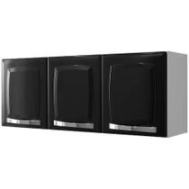 Armario itatiaia aereo 1,05m 3p rose preto Armario itatiaia aereo 1,05m 3p rose preto