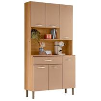 Armario Kit Cozinha 6 Portas 1 Gaveta 91Cm Apolo