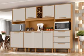 Armario Kit Madeira Apollo 8 portas 3 gavetas