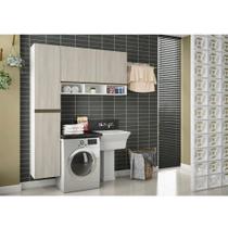 Armário Lavanderia 2 Peças Pérola Branco Polar Legno Crema Armário Lavanderia 2 Peças Pérola Branco Polar Legno Crema