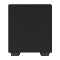 Armário Lavanderia Com 2 Portas Multimóveis Preto Armário Lavanderia Com 2 Portas Multimóveis Preto