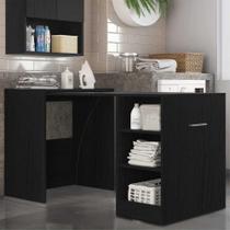 Armário Lavanderia / Mesa Dobrável Ibiza Multimóveis Preto Armário Lavanderia / Mesa Dobrável Ibiza Multimóveis Preto