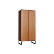 Armário Linus 2 Portas Natural com Preto Fosco Província