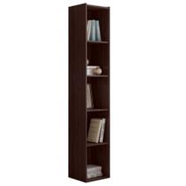 Armário Livreiro 4 Prateleiras Janaina Castanho 1621 AJL Móveis Armário Livreiro 4 Prateleiras Janaina Castanho 1621 AJL Móveis