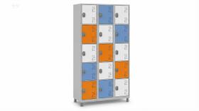 Armário Locker 15 Portas Pequenas em Aço COR:TRICOLOR