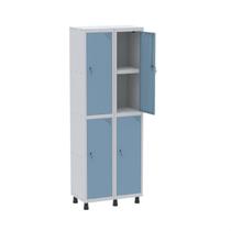 Armário Locker 2 Colunas, 4 Portas com Prateleira Central com Duas Chaves Armário Locker 2 Colunas, 4 Portas com Prateleira Central com Duas Chaves