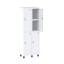 Armário Locker 2 Colunas, 4 Portas com Prateleira Central com Duas Chaves