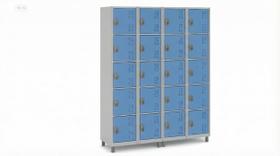 Armário Locker 20 Portas Pequenas em Aço COR:AZUL CLARO