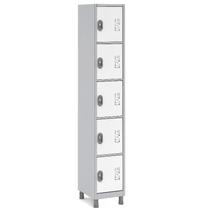 Armário Locker de Aço 5 Portas para Escritórios e Empresa COR:BRANCO