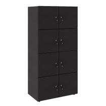 Armário Locker Duplo Module 8 PT Preto