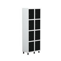 Armário Locker Guarda-roupa 8 Portas Aço Grp 502/8 Branco/Preto