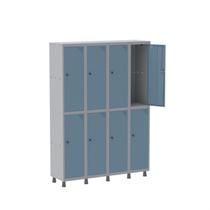 Armário Locker Guarda-Volume 8 Portas Aço Grp 504/8 Azul/Cinza/Dali Armário Locker Guarda-Volume 8 Portas Aço Grp 504/8 Azul/Cinza/Dali