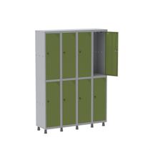 Armário Locker Guarda-Volume 8 Portas Aço Grp 504/8 Armário Locker Guarda-Volume 8 Portas Aço Grp 504/8