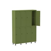 Armário Locker Guarda-Volume 8 Portas Aço Grp 504/8 Verde