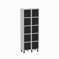 Armário Locker Guarda Volume Aço Light 10 Portas 69x179,5cm Cinza Armário Locker Guarda Volume Aço Light 10 Portas 69x179,5cm Cinza