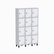 Armário Locker Guarda Volume Aço Light 12 Portas 103,5x179,5cm Verde/Cinza Armário Locker Guarda Volume Aço Light 12 Portas 103,5x179,5cm Verde/Cinza