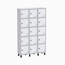 Armário Locker Guarda Volume Aço Light 15 Portas 103,5x179,5cm