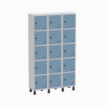 Armário Locker Guarda Volume Aço Light 15 Portas 103,5x179,5cm Roxo/Cinza/Lilás Armário Locker Guarda Volume Aço Light 15 Portas 103,5x179,5cm Roxo/Cinza/Lilás
