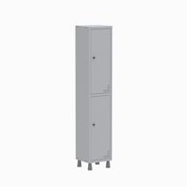 Armário Locker Guarda Volume Aço Light 2 Portas 34,5x179,5cm Cinza Armário Locker Guarda Volume Aço Light 2 Portas 34,5x179,5cm Cinza