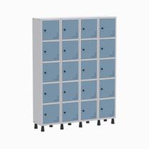 Armário Locker Guarda Volume Aço Light 20 Portas 138x179,5cm Roxo/Cinza/Lilás Armário Locker Guarda Volume Aço Light 20 Portas 138x179,5cm Roxo/Cinza/Lilás