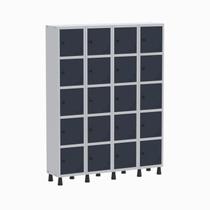 Armário Locker Guarda Volume Aço Light 20 Portas 138x179,5cm Verde/Cinza Armário Locker Guarda Volume Aço Light 20 Portas 138x179,5cm Verde/Cinza
