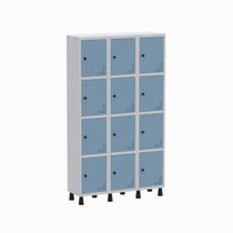 Armário Locker Guarda Volume Aço Light 3v 12 Portas Gr303/12