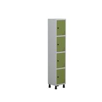 Armário Locker Guarda Volume Aço Light 4 Portas 34,5x179,5cm Azul/Cinza/Dali Armário Locker Guarda Volume Aço Light 4 Portas 34,5x179,5cm Azul/Cinza/Dali