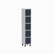 Armário Locker Guarda Volume Aço Light 5 Portas 34,5x179,5cm Azul/Cinza/Delrei Armário Locker Guarda Volume Aço Light 5 Portas 34,5x179,5cm Azul/Cinza/Delrei