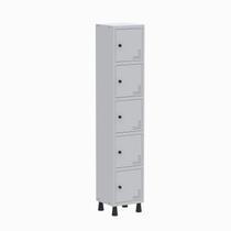 Armário Locker Guarda Volume Aço Light 5 Portas 34,5x179,5cm