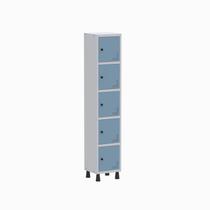 Armário Locker Guarda Volume Aço Light 5 Portas 34,5x179,5cm Roxo/Cinza/Lilás Armário Locker Guarda Volume Aço Light 5 Portas 34,5x179,5cm Roxo/Cinza/Lilás