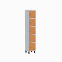 Armário Locker Guarda Volume Aço Light 5 Portas 34,5x179,5cm Verde/Cinza Armário Locker Guarda Volume Aço Light 5 Portas 34,5x179,5cm Verde/Cinza