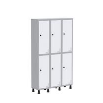 Armário Locker Guarda Volume Aço Light 6 portas 103,5x179,5cm com prateleira interna