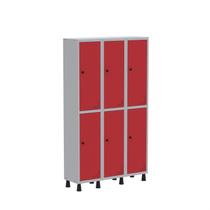 Armário Locker Guarda Volume Aço Light 6 portas 103,5x179,5cm com prateleira interna