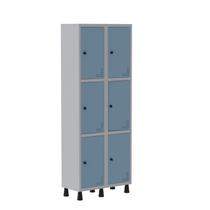 Armário Locker Guarda Volume Aço Light 6 Portas 69x179,5cm