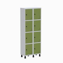 Armário Locker Guarda Volume Aço Light 8 Portas 69x179,5cm Azul/Cinza/Dali Armário Locker Guarda Volume Aço Light 8 Portas 69x179,5cm Azul/Cinza/Dali
