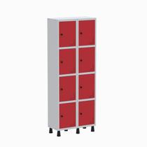 Armário Locker Guarda Volume Aço Light 8 Portas 69x179,5cm Azul/Cinza/Delrei Armário Locker Guarda Volume Aço Light 8 Portas 69x179,5cm Azul/Cinza/Delrei