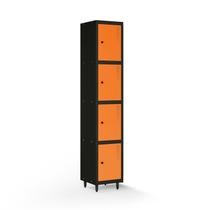 Armário Locker Guarda-volume de Aço 4 Portas com Fecho para Cadeado Vestiário Academia Armário Locker Guarda-volume de Aço 4 Portas com Fecho para Cadeado Vestiário Academia