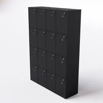 Armário Locker Guarda Volumes 16 Portas com Chave