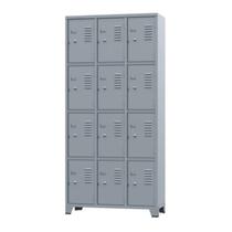 Armário Locker para Vestiário 12 Portas Pequenas Cinza Armário Locker para Vestiário 12 Portas Pequenas Cinza