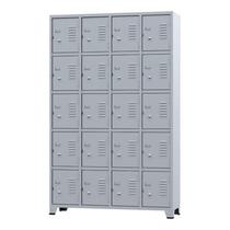 Armário Locker para Vestiário 20 portas Pequenas Cinza Armário Locker para Vestiário 20 portas Pequenas Cinza