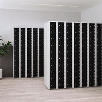 Armário Locker Porta Celular Aço 10 Portas com Chave Preto/Cinza Armário Locker Porta Celular Aço 10 Portas com Chave Preto/Cinza