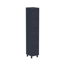 Armário Locker Roupeiro 5 Portas Aço Grp 501/5 Cinza/Azul Del Rey Armário Locker Roupeiro 5 Portas Aço Grp 501/5 Cinza/Azul Del Rey