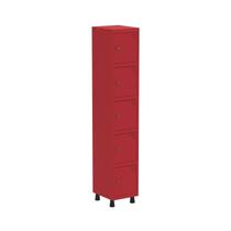 Armário Locker Roupeiro 5 Portas Aço Grp 501/5 Cinza/Azul Del Rey Armário Locker Roupeiro 5 Portas Aço Grp 501/5 Cinza/Azul Del Rey